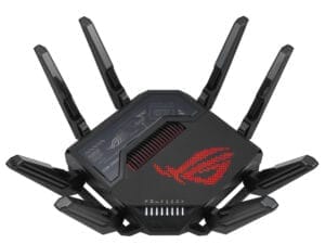 ASUS ROG Rapture GT-BE98 trådløs router 10 Gigabit Ethernet Quad-band (2.4 GHz / 5 GHz-1 / 5 GHz-2 / 6 GHz) Sort