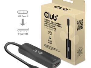 CLUB3D CAC-1588 videokabel adapter 0,17 m USB Type-C HDMI Sort
