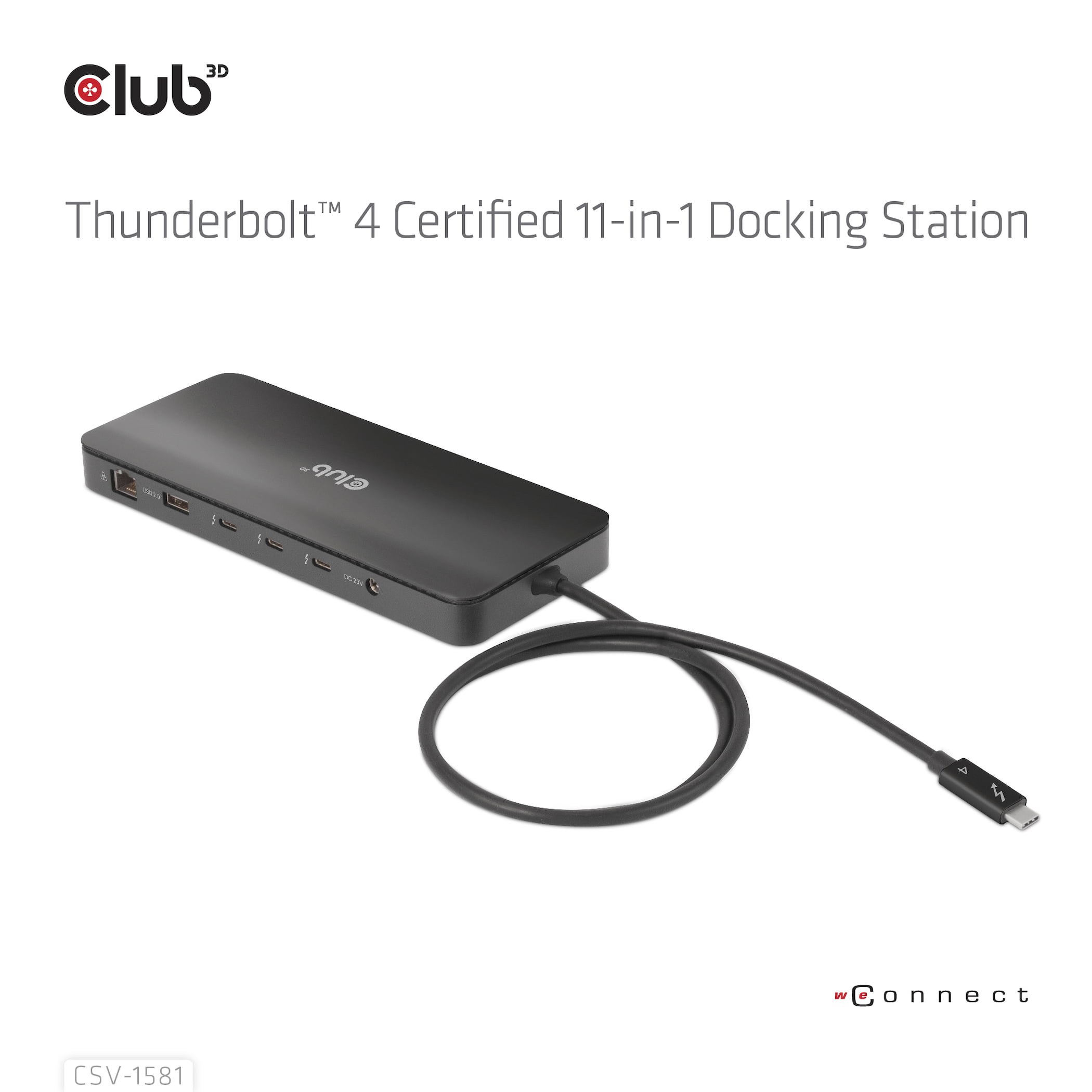 CLUB3D CSV-1581 dockingstation Docking Thunderbolt 4 Sort - Billede 14