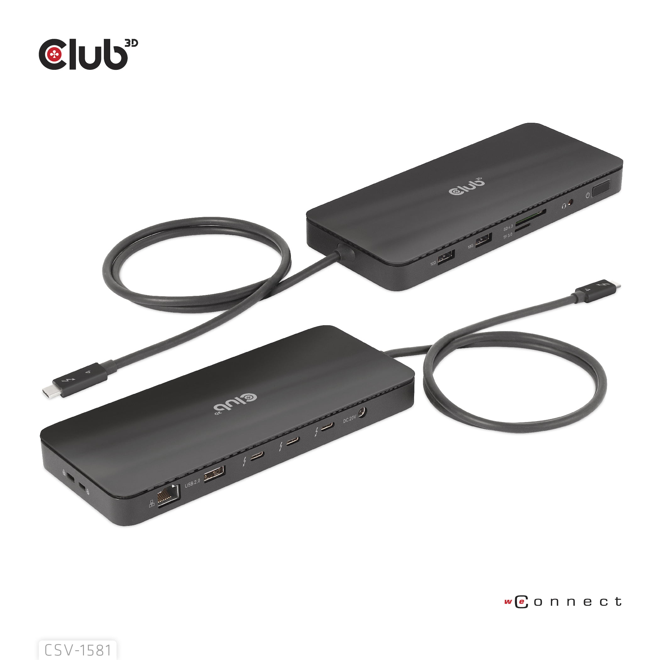 CLUB3D CSV-1581 dockingstation Docking Thunderbolt 4 Sort - Billede 2