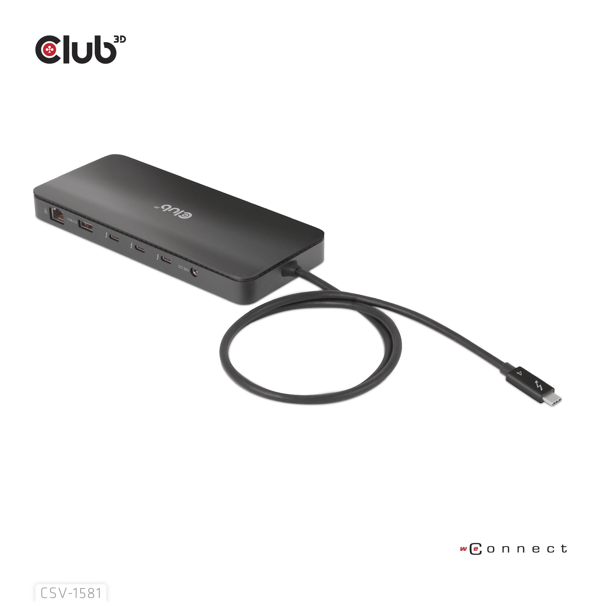 CLUB3D CSV-1581 dockingstation Docking Thunderbolt 4 Sort - Billede 4