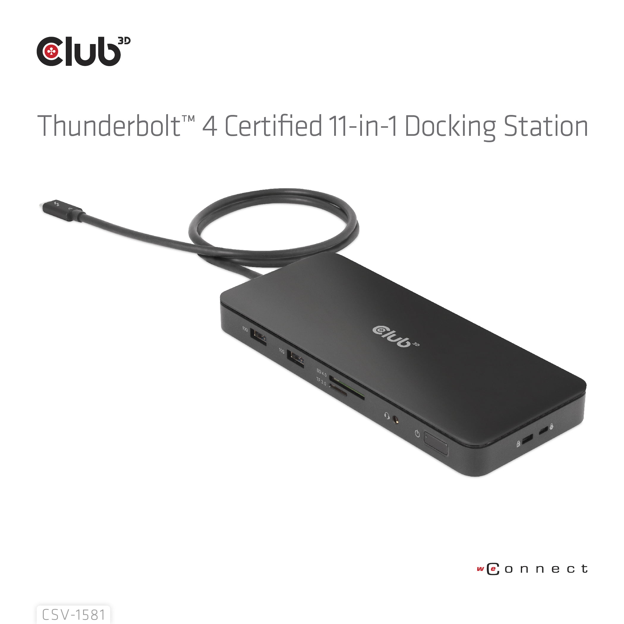 CLUB3D CSV-1581 dockingstation Docking Thunderbolt 4 Sort - Billede 15