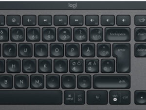 Logitech MX Keys S tastatur RF trådløs + Bluetooth QWERTY Dansk, Finsk, Norsk, Svensk Grafit
