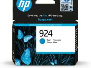 HP 924 Cyan Original Ink Cartridge blækpatron 1 stk Standard udbytte Blå