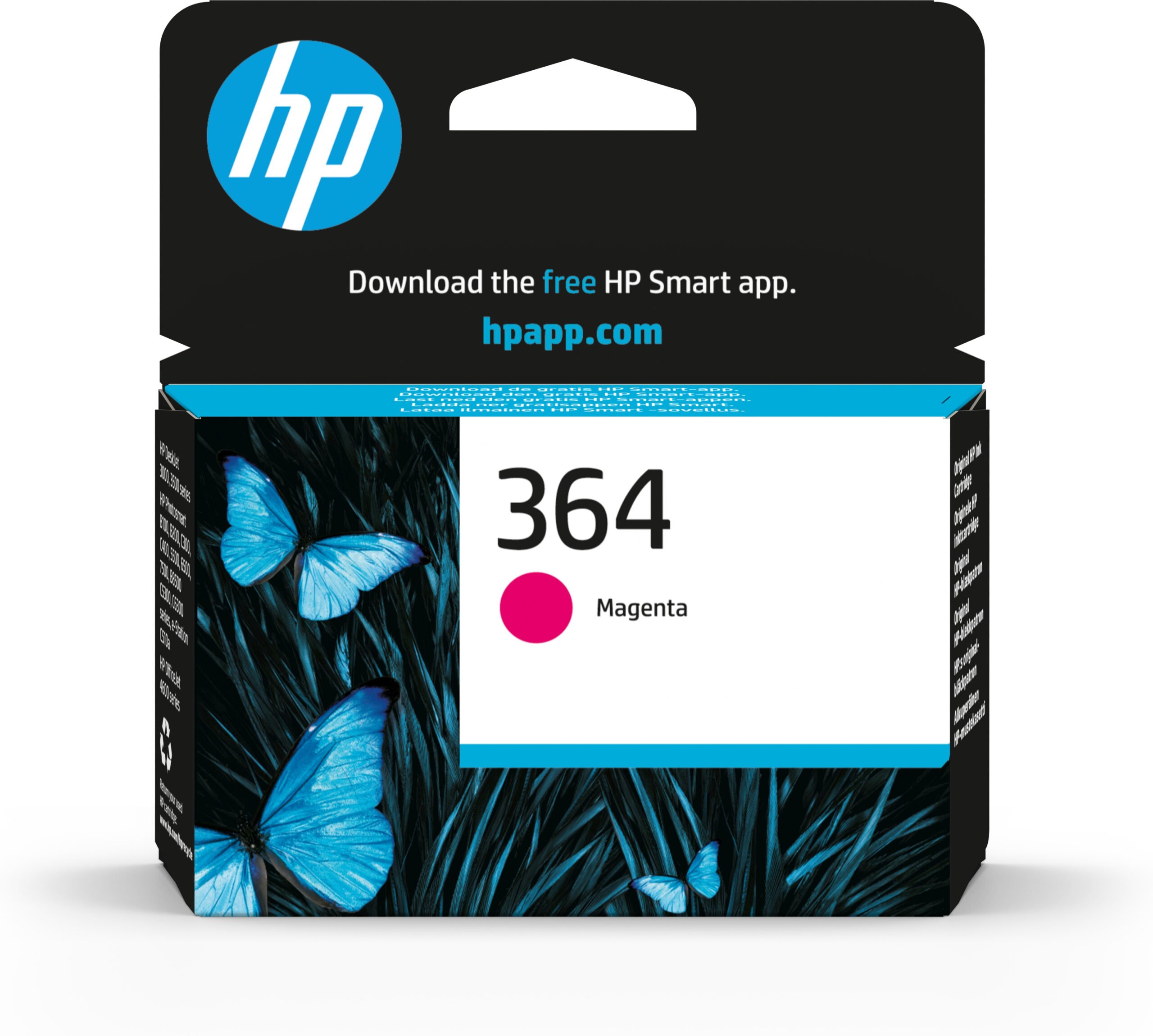 HP 364 Magenta Original Ink Cartridge blækpatron 1 stk Standard udbytte
