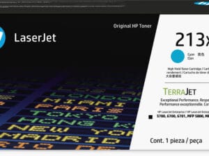 HP 213X High Yield Cyan Original LaserJet Toner Cartridge tonerpatron 1 stk Blå