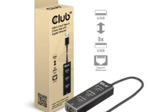 CLUB3D CSV-1430a Ledningsført USB 3.2 Gen 1 (3.1 Gen 1) Type-A Sort