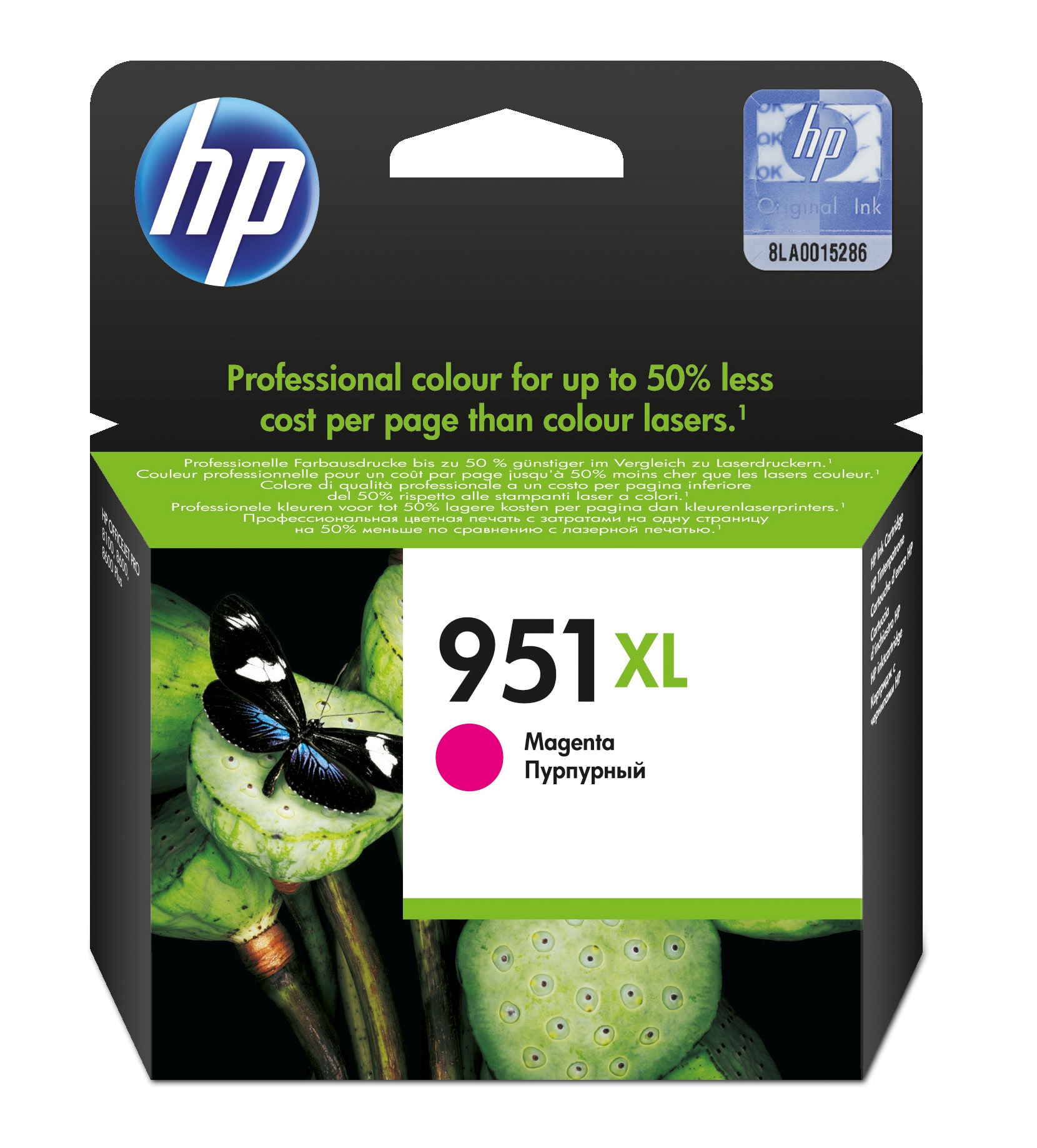 HP 951XL High Yield Magenta Original Ink Cartridge blækpatron 1 stk Højt (XL) udbytte