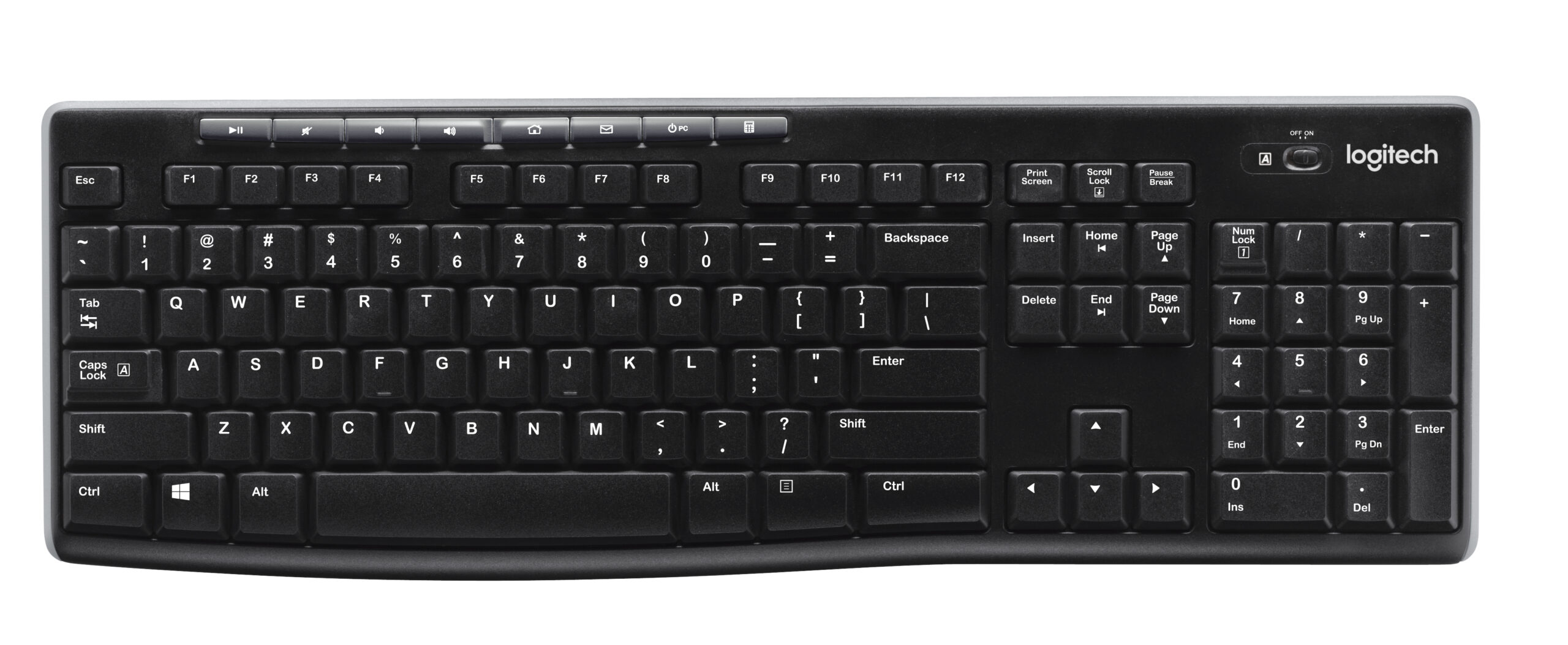 Logitech Wireless Keyboard K270 tastatur RF trådløst QWERTY Engelsk Sort
