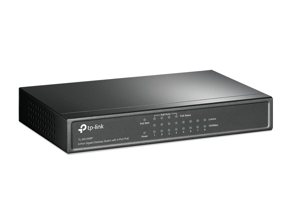 TP-Link TL-SG1008P Gigabit Ethernet (10/100/1000) Strøm over Ethernet (PoE) Grå - Billede 2