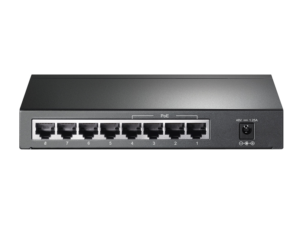 TP-Link TL-SG1008P Gigabit Ethernet (10/100/1000) Strøm over Ethernet (PoE) Grå - Billede 4