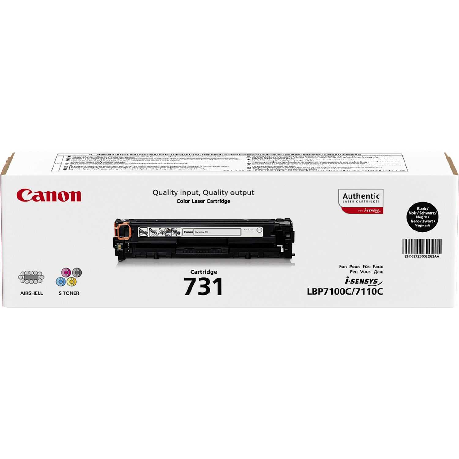 Canon 731 tonerpatron 1 stk Original Sort - Billede 3