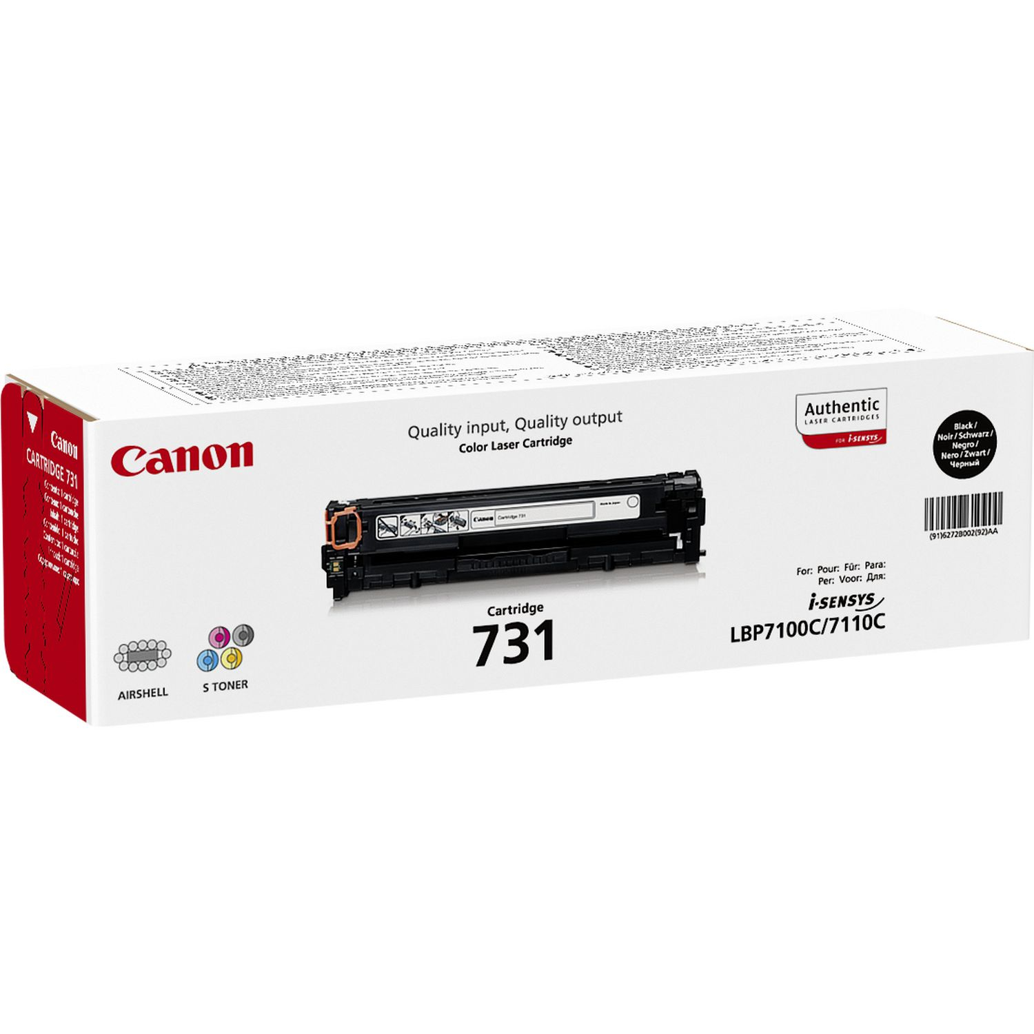 Canon 731 tonerpatron 1 stk Original Sort - Billede 2
