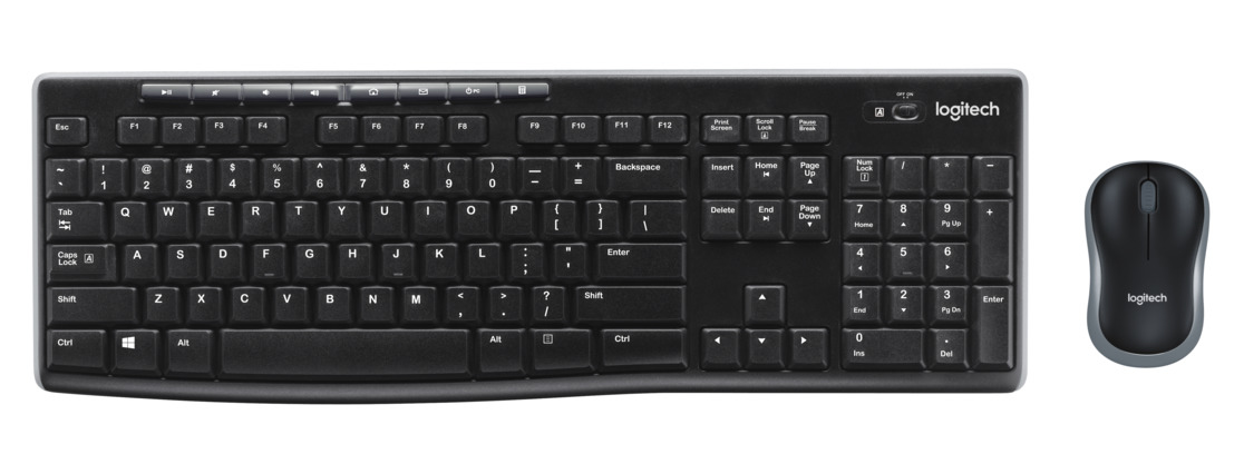Logitech Wireless Combo MK270 tastatur Mus inkluderet RF trådløst QWERTY Nordisk Sort - Billede 3