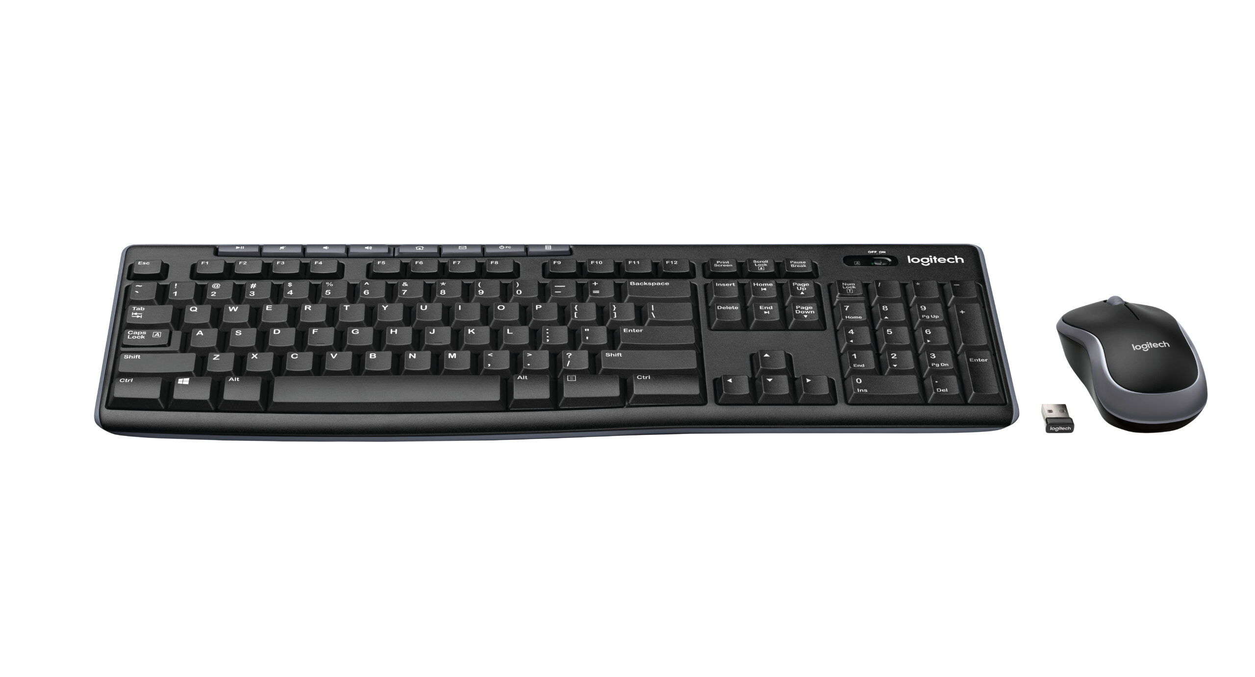 Logitech Wireless Combo MK270 tastatur Mus inkluderet RF trådløst QWERTY Nordisk Sort - Billede 2