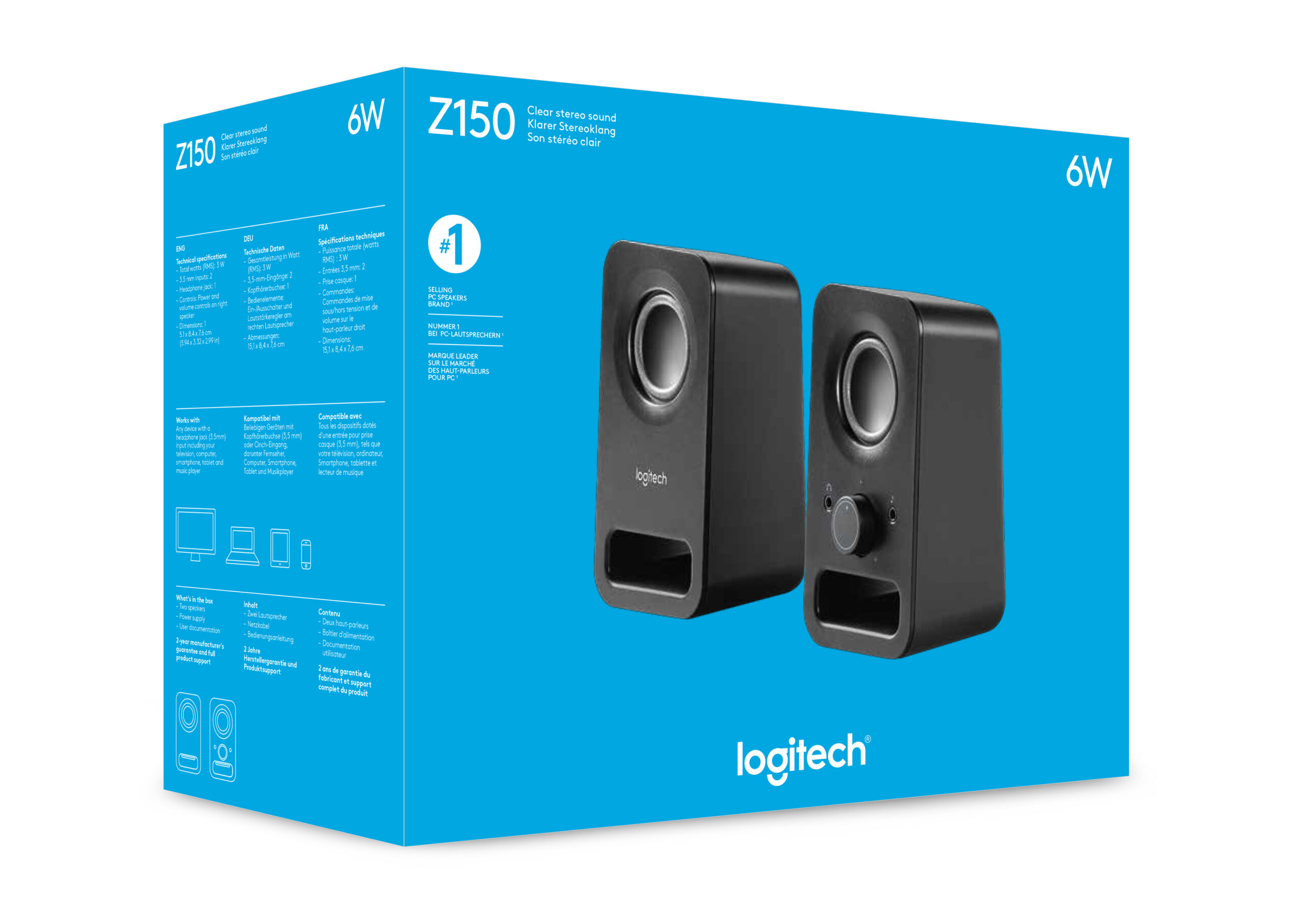 Logitech Z150 Sort Ledningsført 3 W - Billede 5