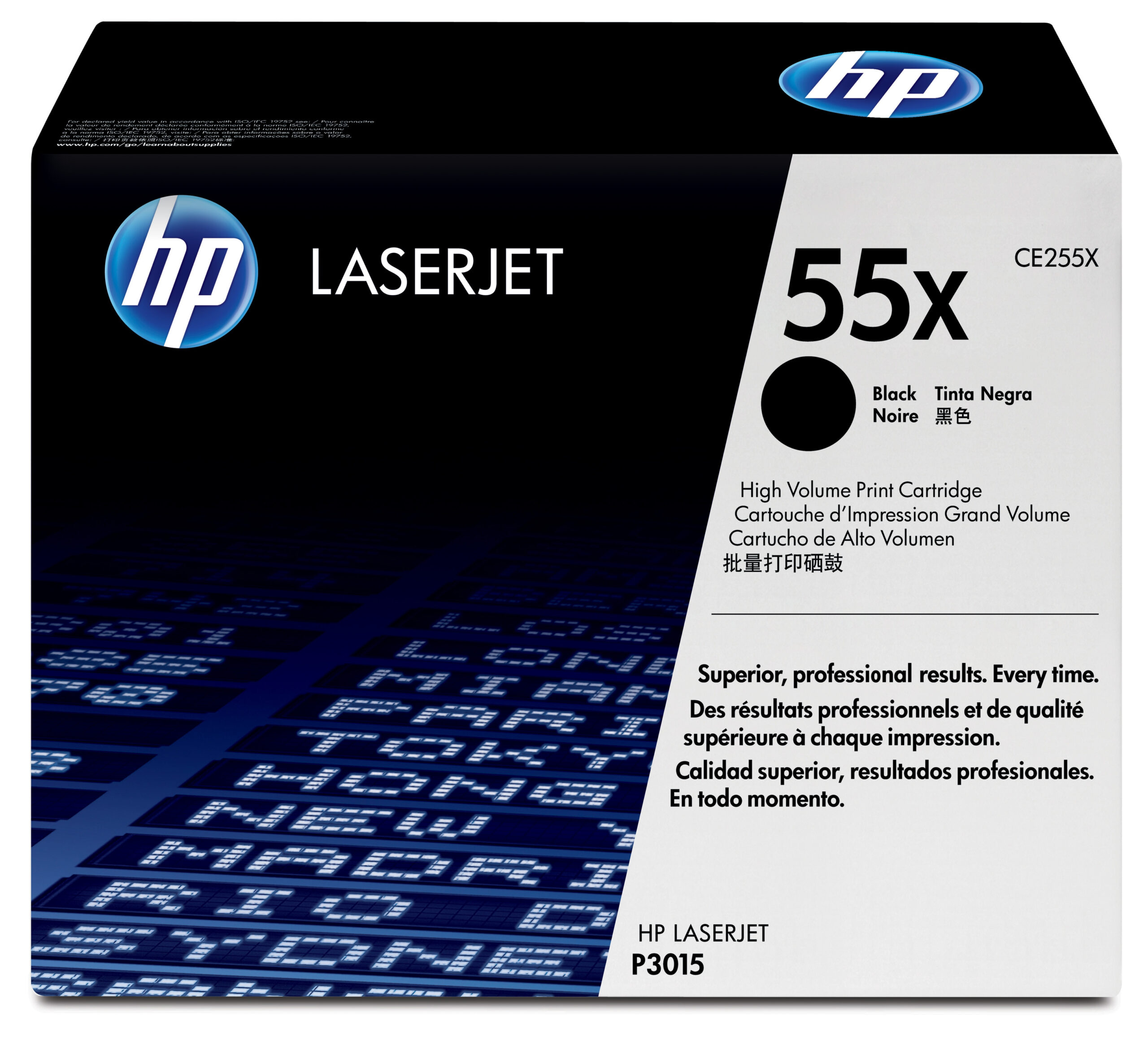 HP 55X High Yield Black Original LaserJet Toner Cartridge tonerpatron 1 stk