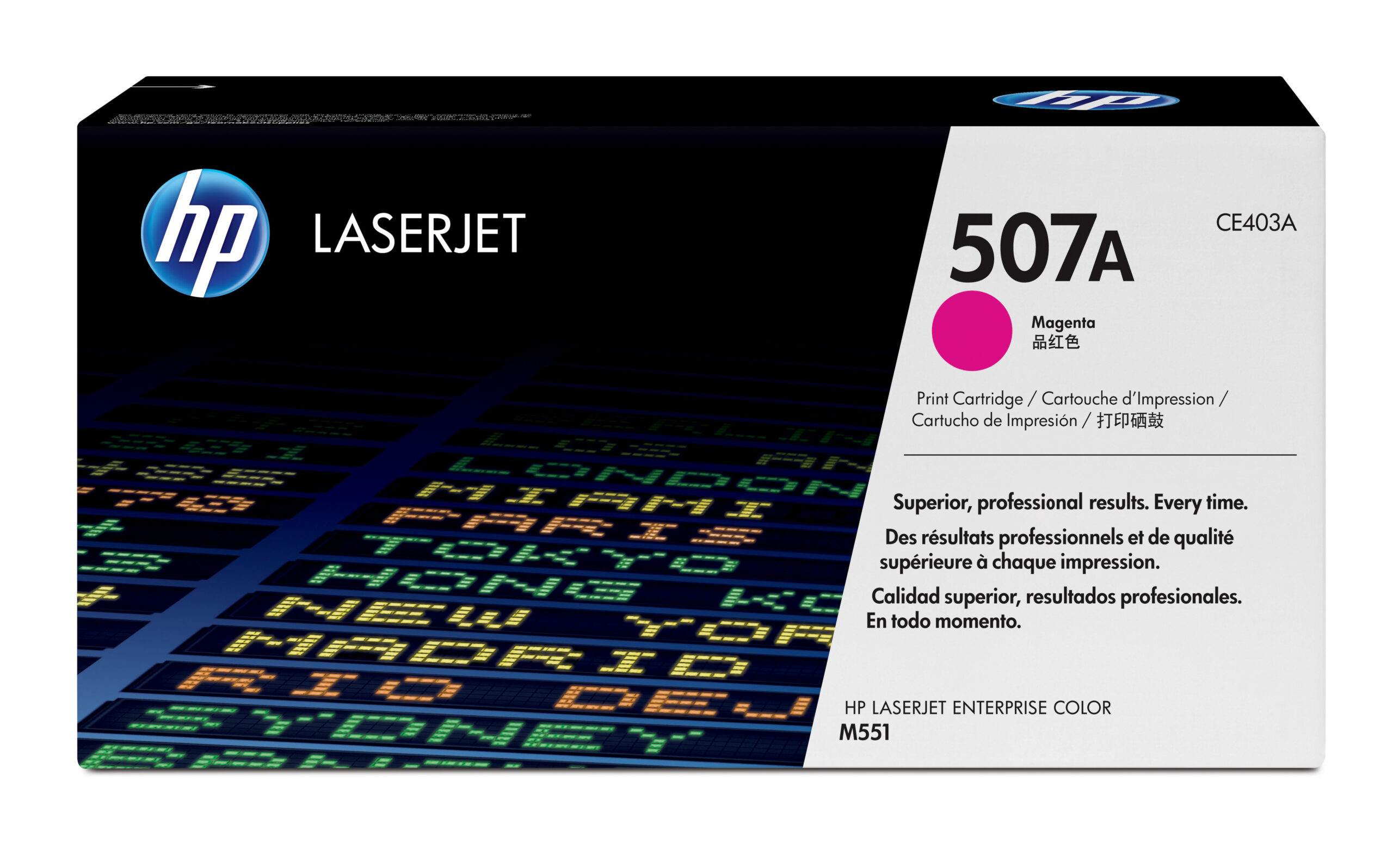 HP 507A Magenta Original LaserJet Toner Cartridge tonerpatron 1 stk