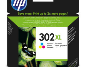 HP 302XL High Yield Tri-color Original Ink Cartridge blækpatron 1 stk Højt (XL) udbytte Blå, Magenta, Gul