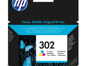 HP 302 Tri-color Original Ink Cartridge blækpatron 1 stk Standard udbytte Blå, Magenta, Gul