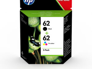 HP 62 2-pack Black/Tri-color Original Ink Cartridges blækpatron 2 stk Standard udbytte Sort, Blå, Magenta, Gul
