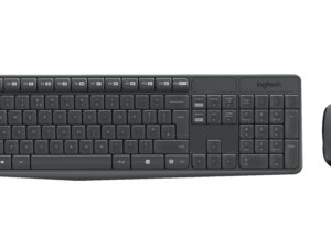 Logitech MK235 tastatur Mus inkluderet USB QWERTY US International Grå
