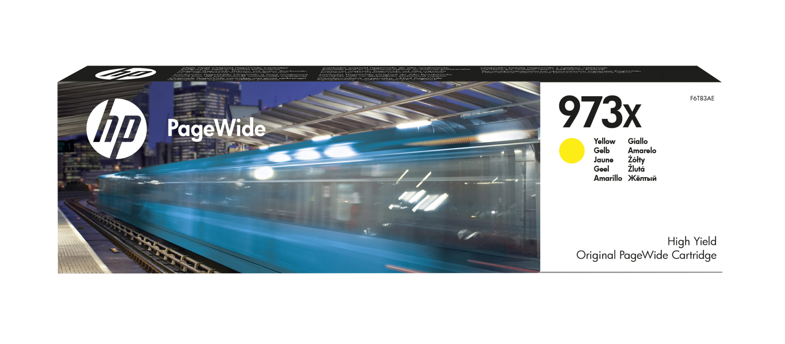HP 973X High Yield Yellow Original PageWide Cartridge blækpatron 1 stk Højt (XL) udbytte