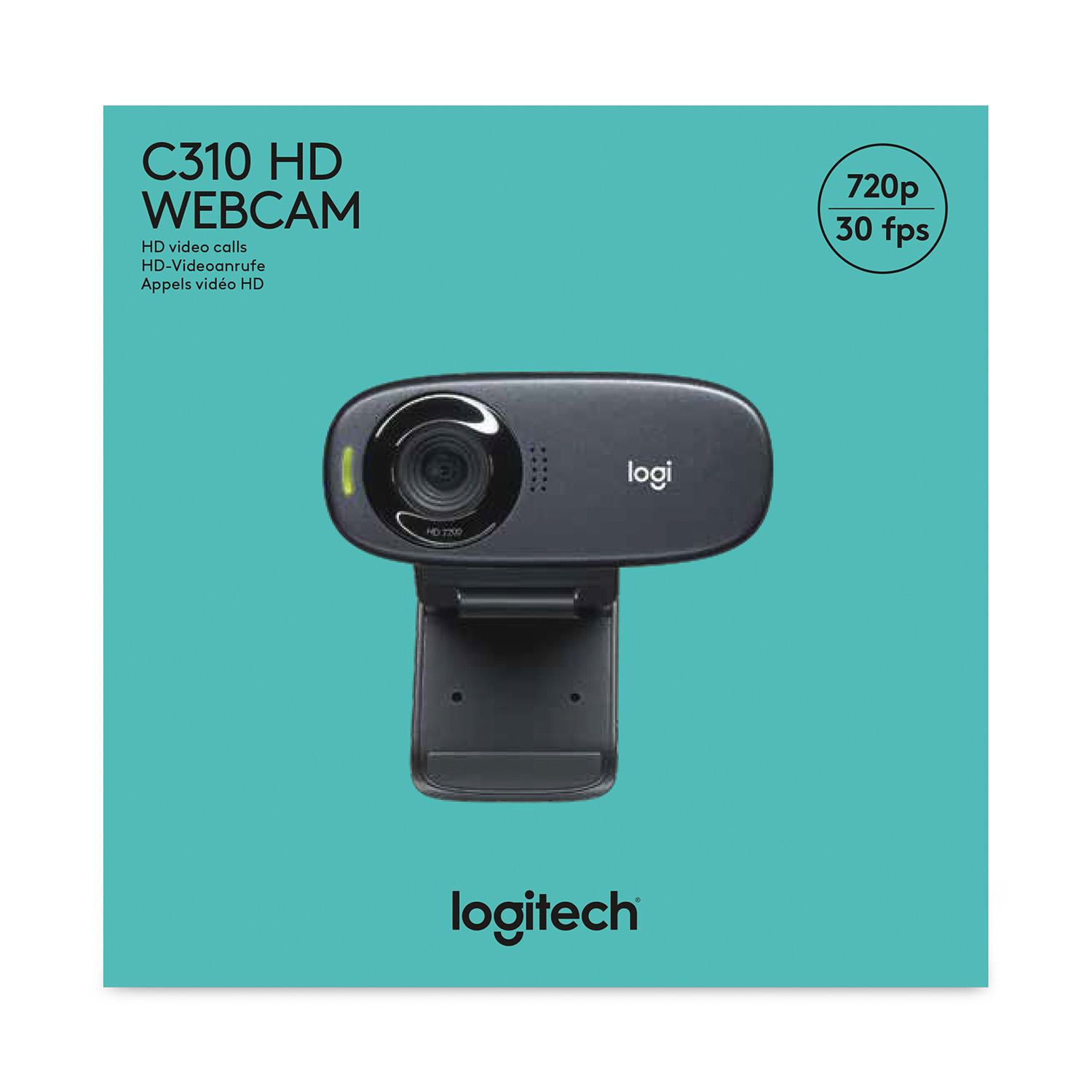 Logitech C310 HD webcam 5 MP 1280 x 720 pixel USB Sort - Billede 9