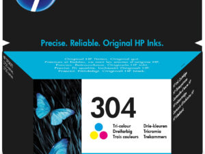 HP 304 Tri-color Original Ink Cartridge blækpatron 1 stk Standard udbytte Blå, Magenta, Gul