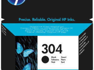HP 304 Black Original Ink Cartridge blækpatron 1 stk Standard udbytte