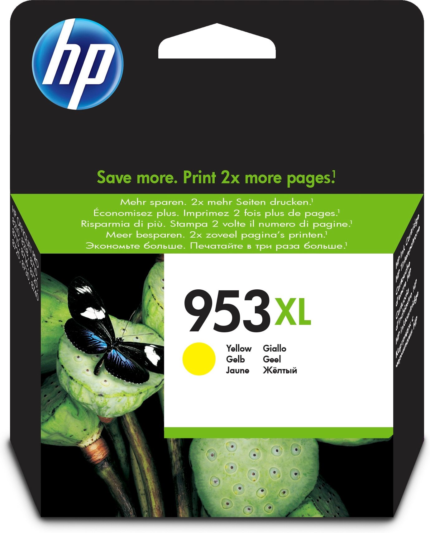 HP 953XL High Yield Yellow Original Ink Cartridge blækpatron 1 stk Højt (XL) udbytte