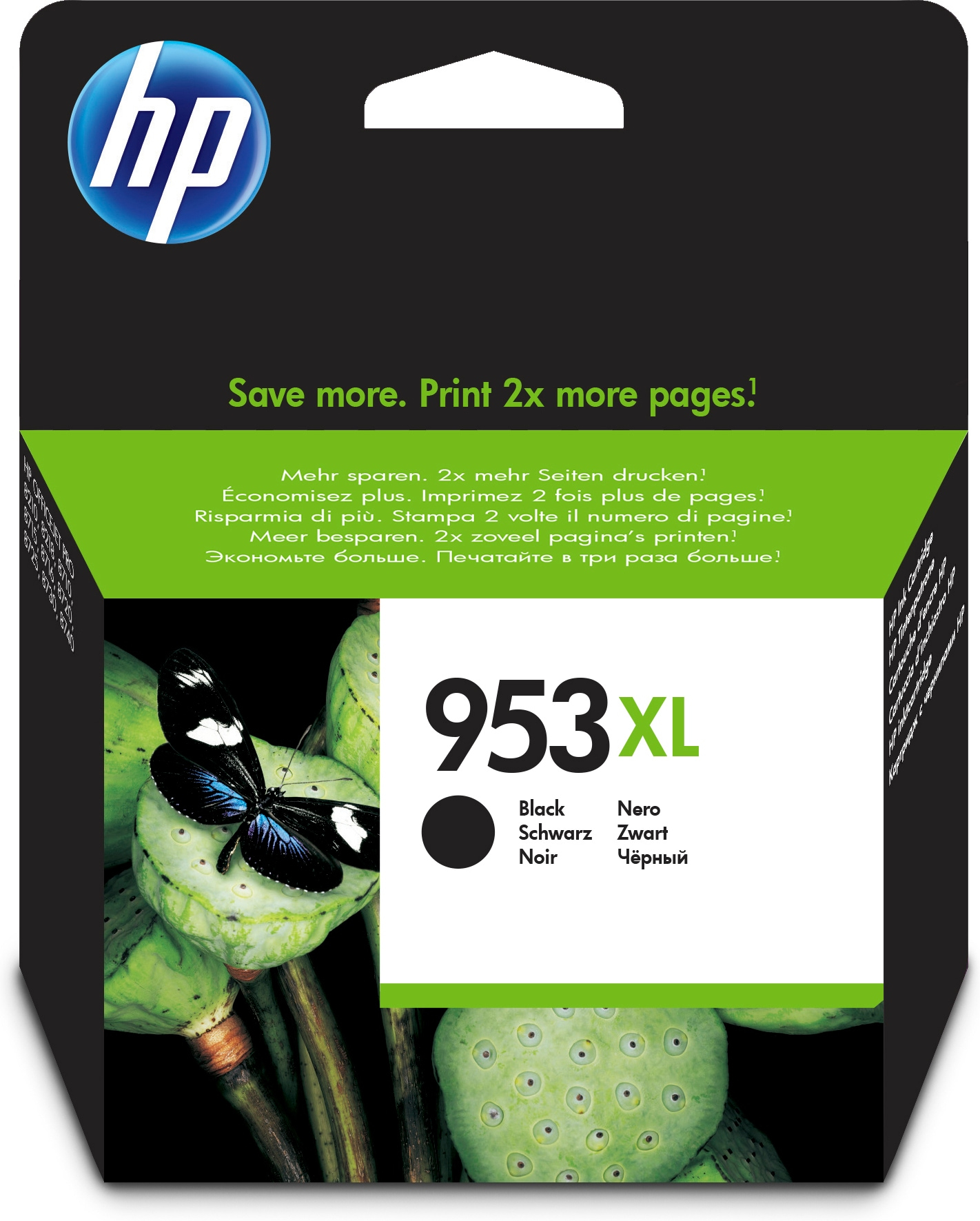 HP 953XL High Yield Black Original Ink Cartridge blækpatron 1 stk Højt (XL) udbytte