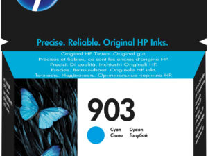 HP 903 Cyan Original Ink Cartridge blækpatron 1 stk Standard udbytte Blå