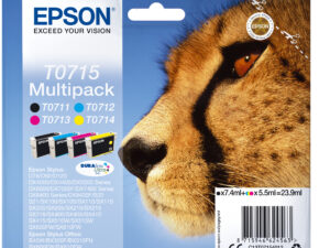 Epson T0715 blækpatron 1 stk Original Standard udbytte Sort, Blå, Magenta, Gul