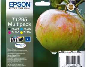Epson Apple T1295 blækpatron 1 stk Original Sort, Blå, Magenta, Gul