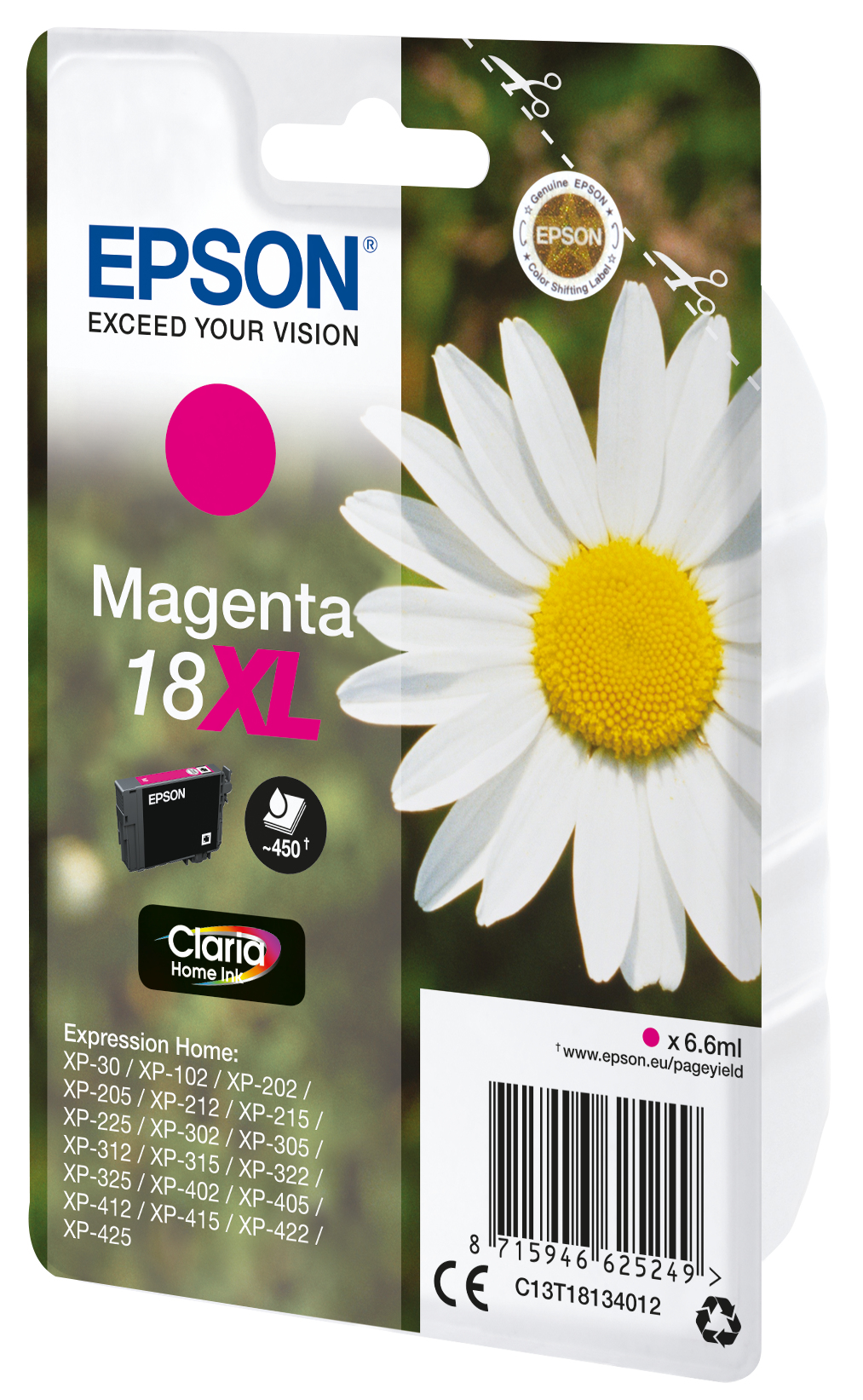 Epson Daisy C13T18134012 blækpatron 1 stk Original Højt (XL) udbytte Magenta - Billede 2