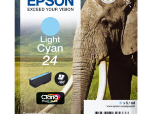 Epson Elephant C13T24254012 blækpatron 1 stk Original Standard udbytte Lys cyan