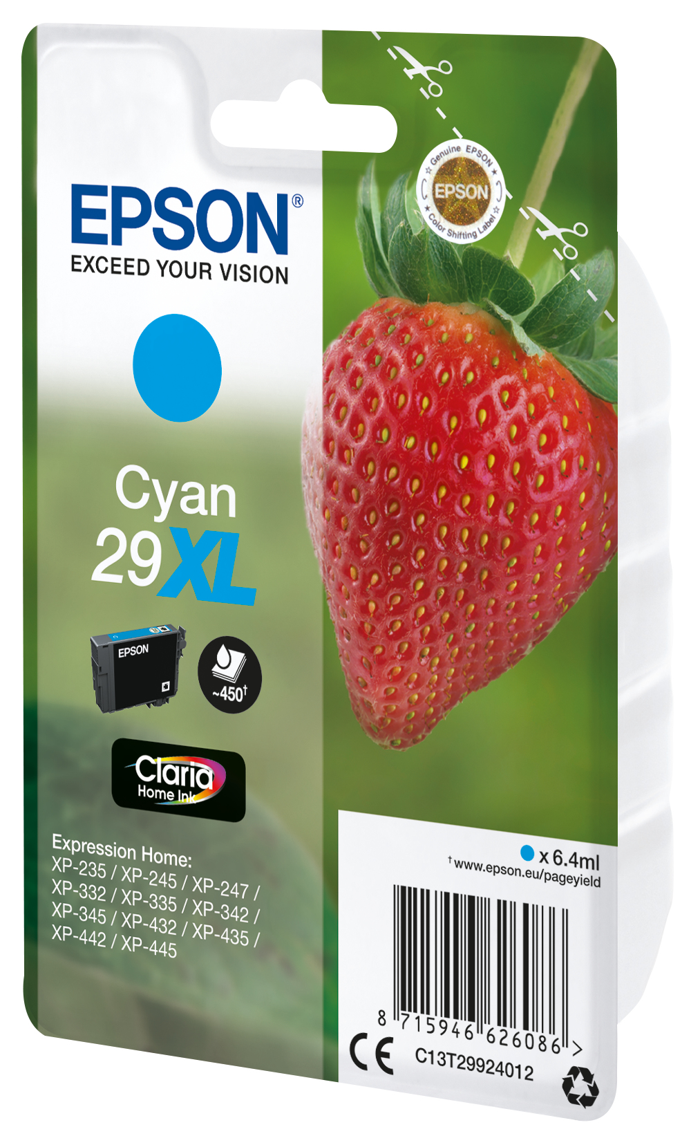 Epson Strawberry C13T29924012 blækpatron 1 stk Original Højt (XL) udbytte Blå - Billede 2