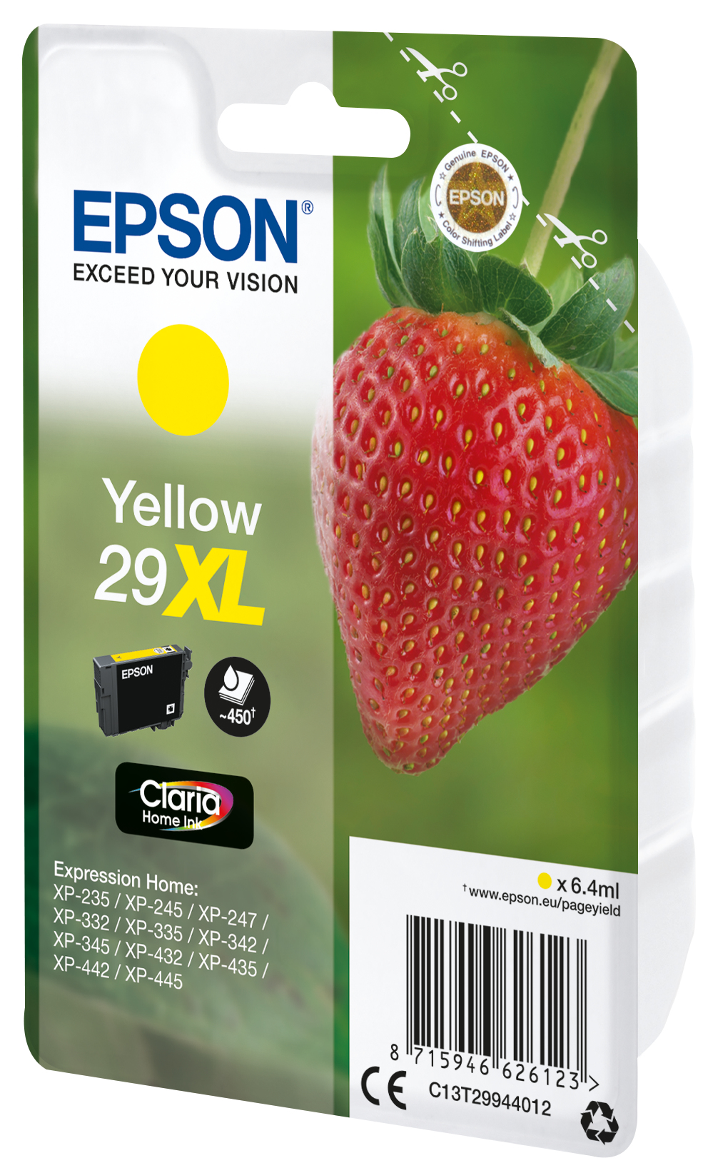 Epson Strawberry C13T29944012 blækpatron 1 stk Original Højt (XL) udbytte Gul - Billede 2