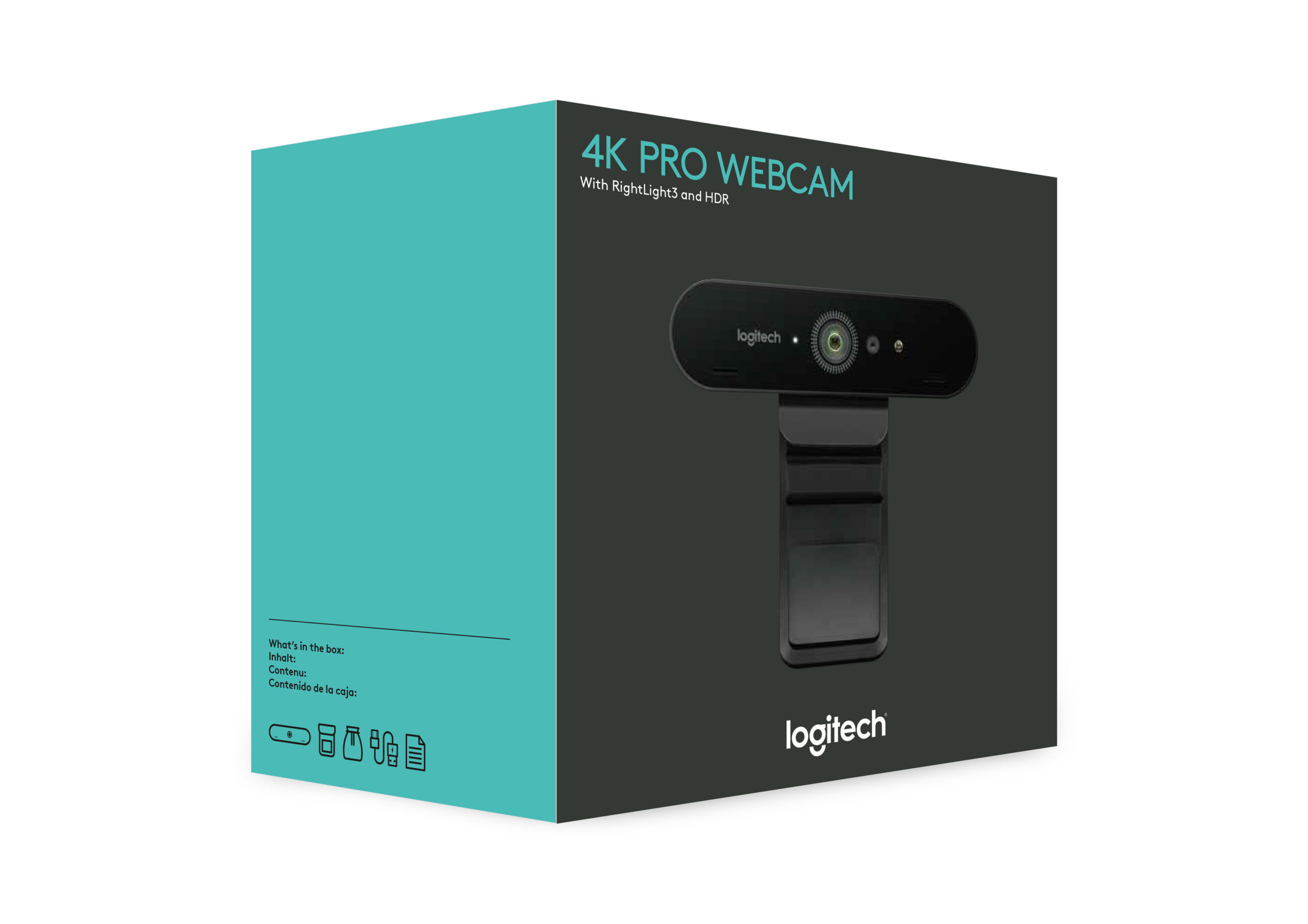 Logitech Brio webcam 13 MP 4096 x 2160 pixel USB 3.2 Gen 1 (3.1 Gen 1) Sort - Billede 6