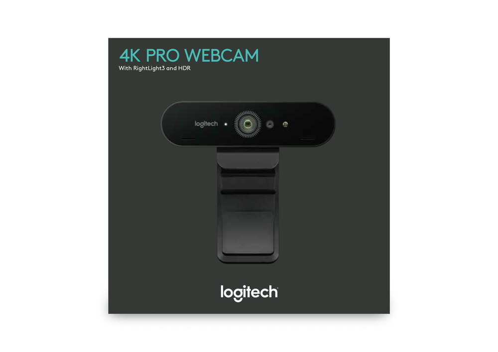 Logitech Brio webcam 13 MP 4096 x 2160 pixel USB 3.2 Gen 1 (3.1 Gen 1) Sort - Billede 8