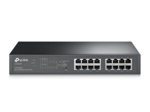 TP-Link TL-SG1016PE Administreret L2 Gigabit Ethernet (10/100/1000) Strøm over Ethernet (PoE) 1U Sort