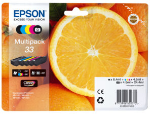 Epson Oranges C13T33374011 blækpatron 1 stk Original Standard udbytte Sort, Foto sort, Blå, Magenta, Gul