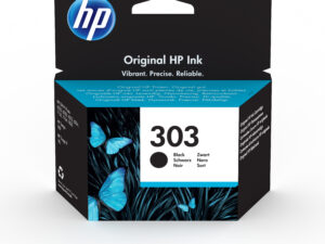 HP 303 Black Original Ink Cartridge blækpatron 1 stk Standard udbytte