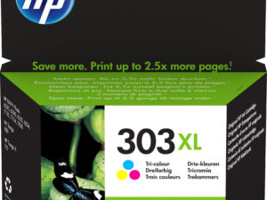 HP 303XL High Yield Tri-color Original Ink Cartridge blækpatron 1 stk Højt (XL) udbytte Blå, Magenta, Gul