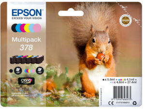 Epson Squirrel C13T37884010 blækpatron 1 stk Original Standard udbytte Sort, Blå, Lys cyan, Magenta, Lys magenta, Gul