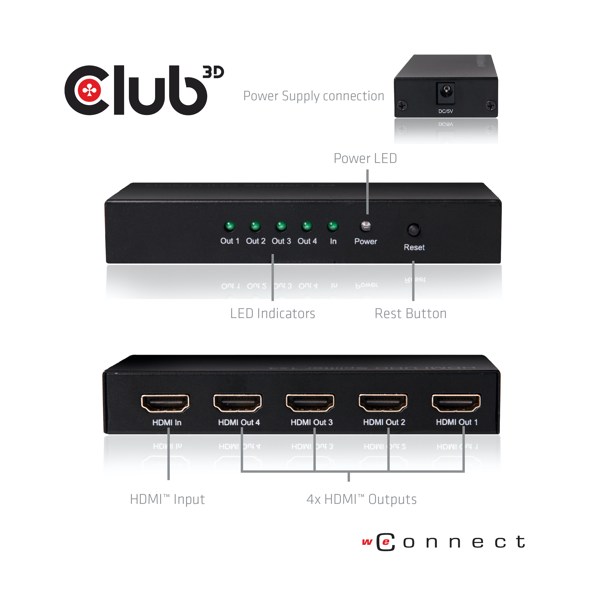 CLUB3D CSV-1380 video-splitter - Billede 3