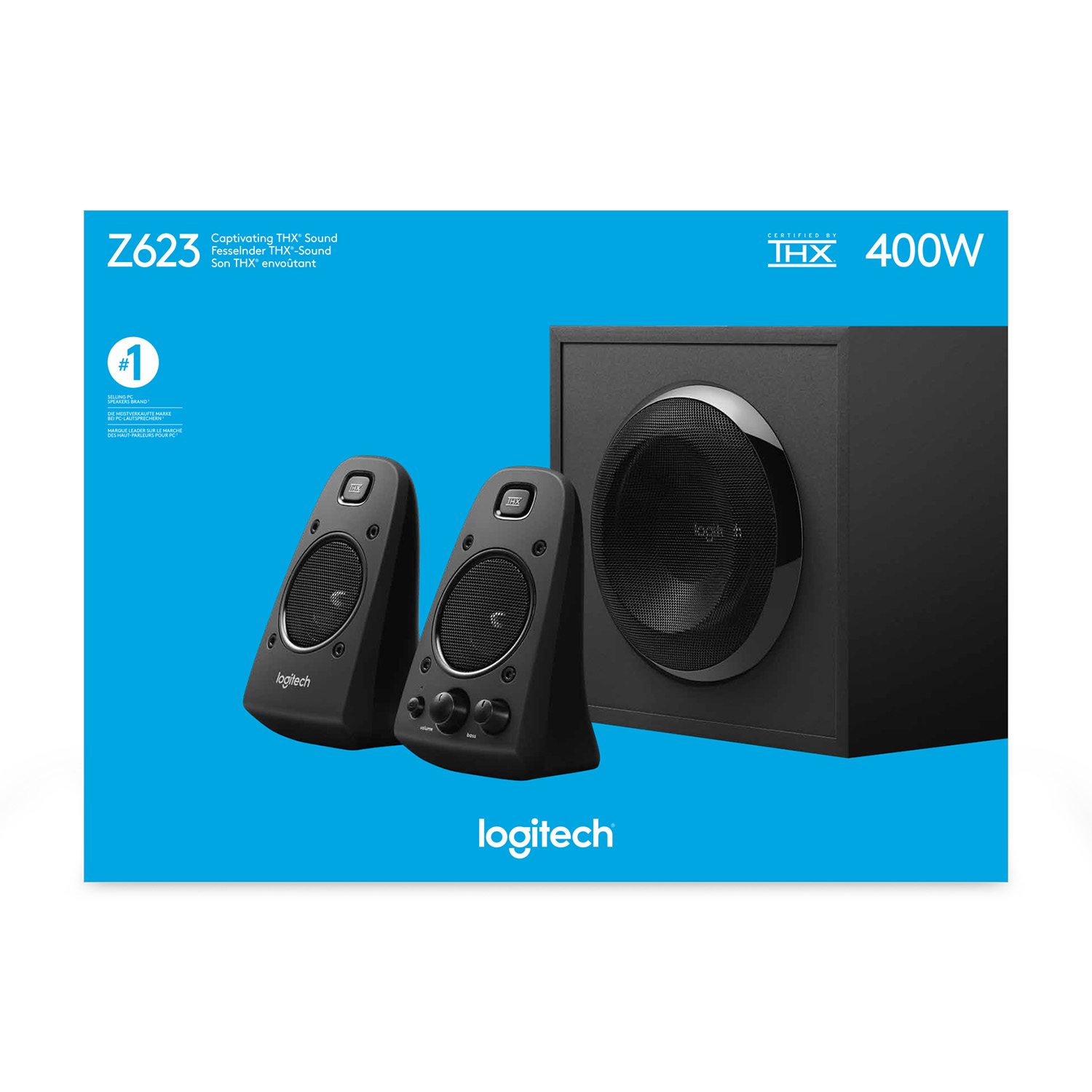 Logitech Z623 200 W Sort 2.1 kanaler - Billede 13