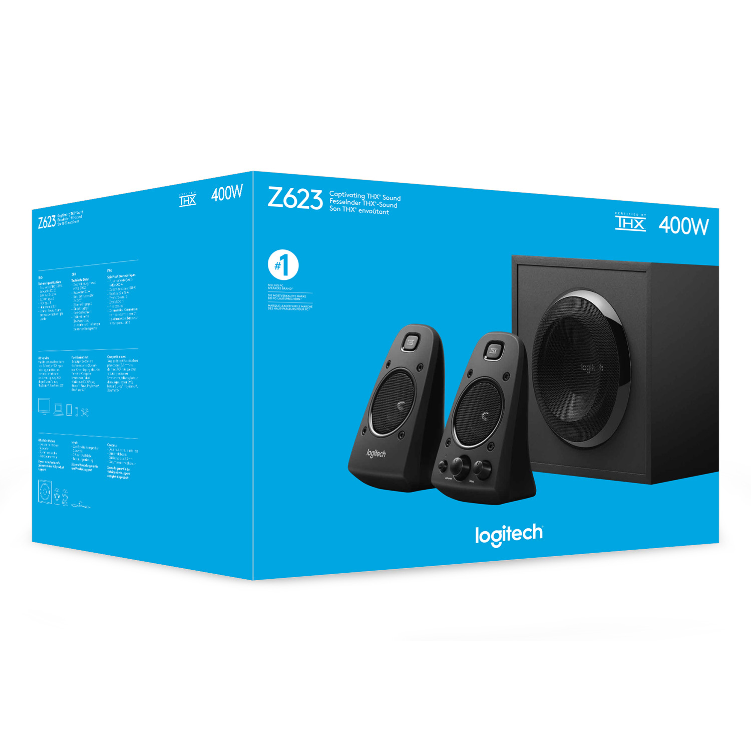 Logitech Z623 200 W Sort 2.1 kanaler - Billede 12