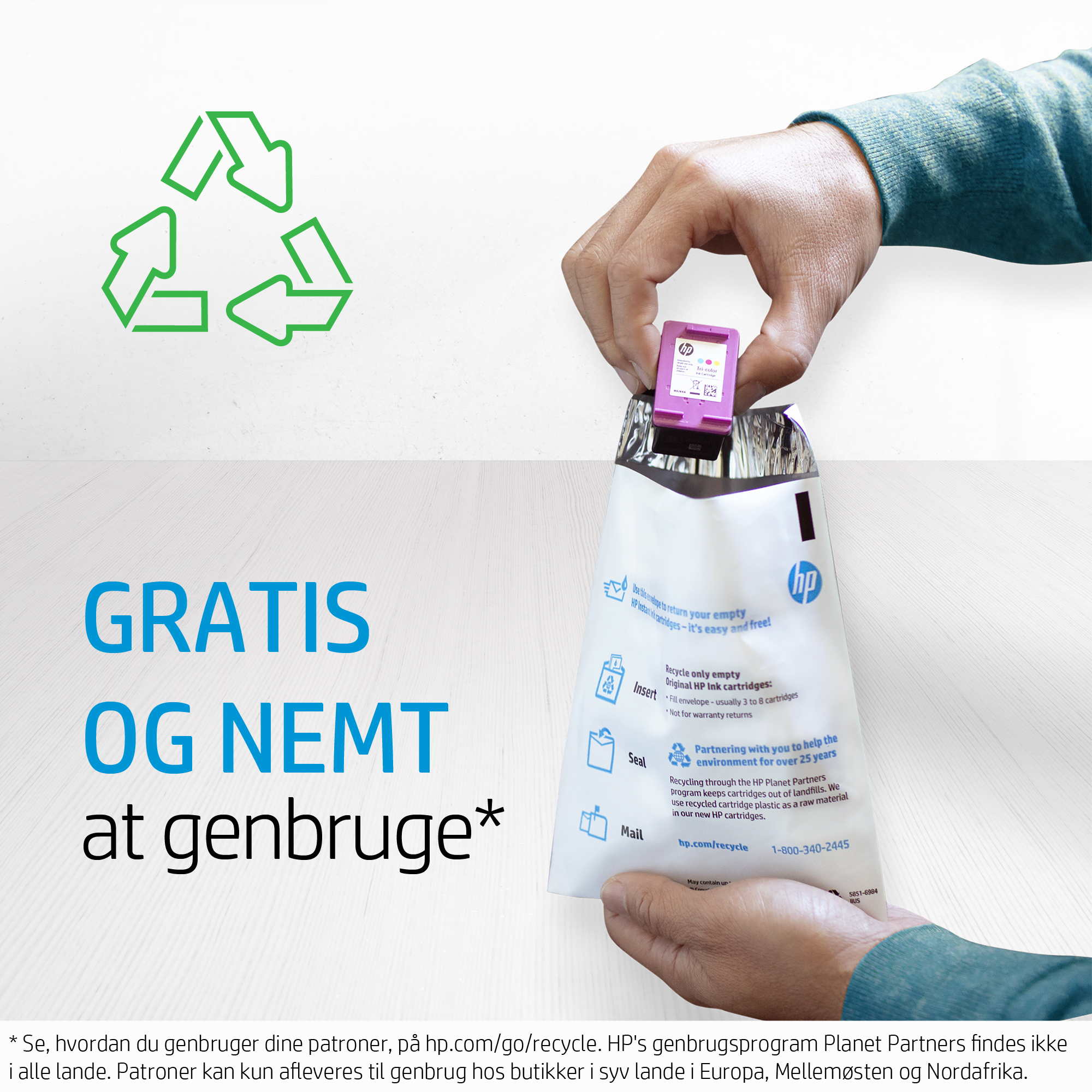 HP Cartucho de impresión para inyección de tinta Tricolor 351 con tinta Vivera blækpatron 1 stk Standard udbytte Blå, Magenta, Gul - Billede 3